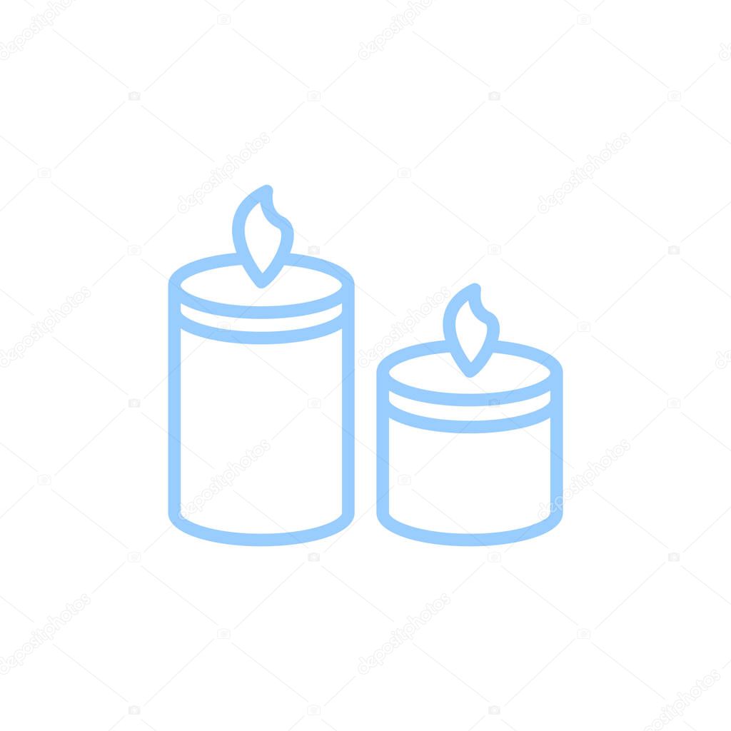 candles flat icon, vector, illustration