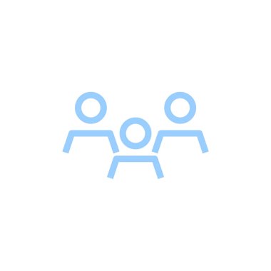 iş takım düz simgesi, vektör, illüstrasyon