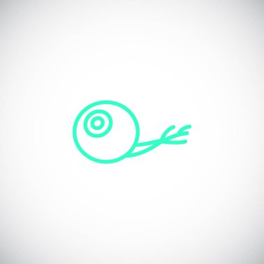 göz küresi düz simgesi, vektör, illüstrasyon