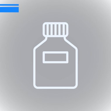 kapsayıcı düz simgesi, vektör, illüstrasyon