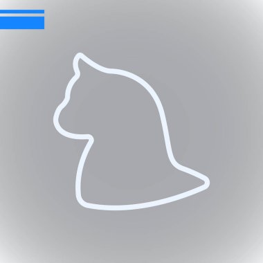 kedi kafa simgesi, vektör çizim 