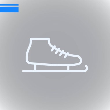 Hokey paten düz simgesi, vektör, illüstrasyon