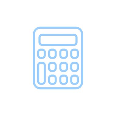 hesap makinesi düz simgesi, vektör, illüstrasyon