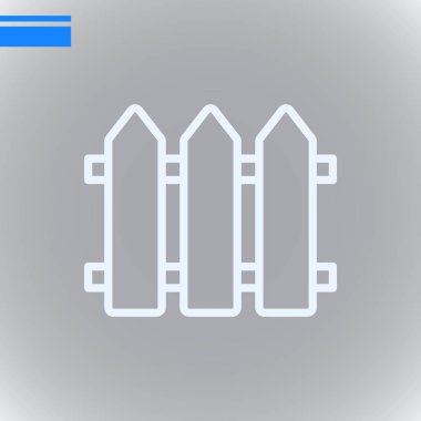 çit düz simgesi, vektör, illüstrasyon