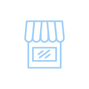 Dükkanı düz simgesi, vektör, illüstrasyon