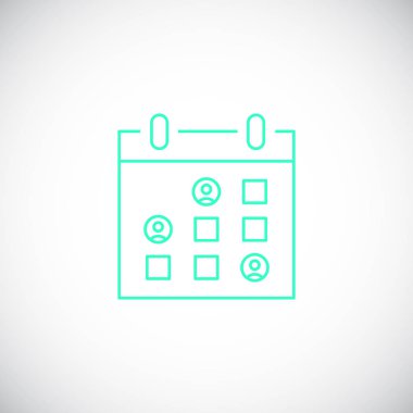 Takvim düz simgesini, vektör, illüstrasyon