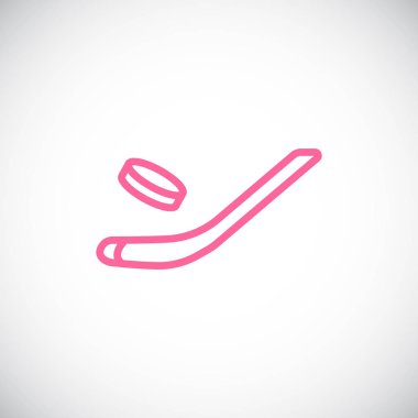 Hokey düz simgesi, vektör, illüstrasyon