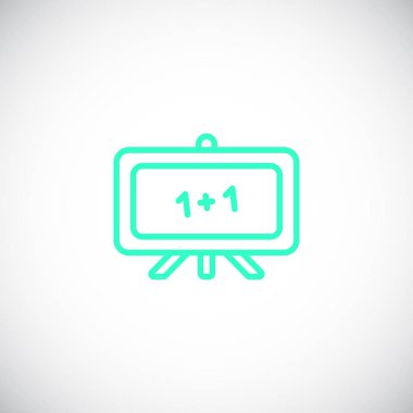 okul yazı tahtası düz simgesi, vektör, illüstrasyon