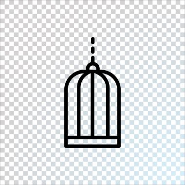 kuş kafesi simgesi, vektör çizim
