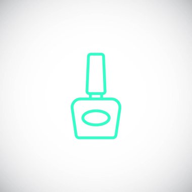  tırnak şişe düz simgesi, vektör, illüstrasyon