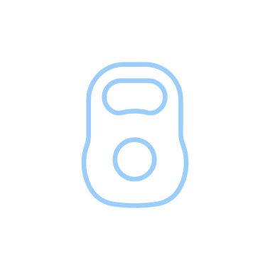 Kettlebell düz simgesi, vektör, illüstrasyon