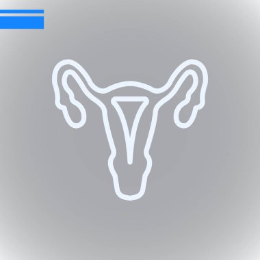 kadın üreme organları düz kutsal kişilerin resmi, vektör, illüstrasyon