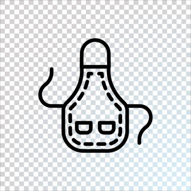 önlükle düz simgesi, vektör, illüstrasyon