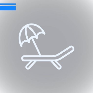 şezlong şemsiye ile 