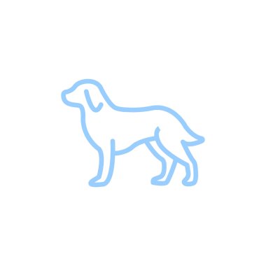 köpek siluet simge, vektör çizim