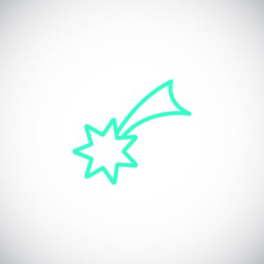 yıldız düz simgesi, vektör, illüstrasyon