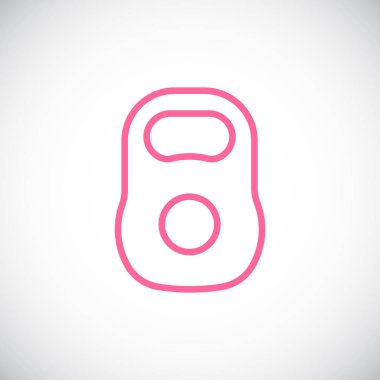 Kettlebell düz simgesi, vektör, illüstrasyon