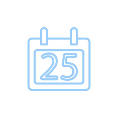 Takvimde, vektör çizim 25 numara