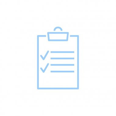 Denetim listesi düz simgesi