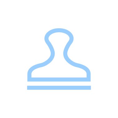 Stamper düz simgesi, vektör, illüstrasyon