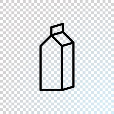  süt paketi düz simgesi, vektör, illüstrasyon