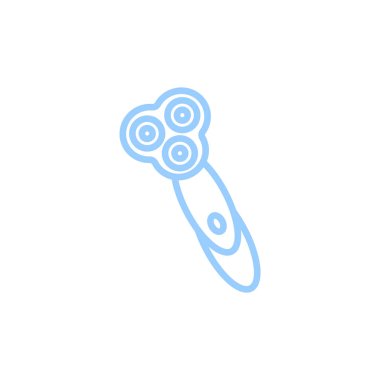 Elektrikli tıraş makinesi düz simgesi, vektör, illüstrasyon 