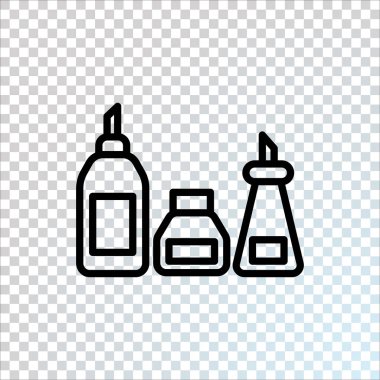 mutfak şişe düz simgesi, vektör, illüstrasyon