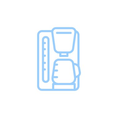 kahve makinesi düz simgesi, vektör, illüstrasyon 