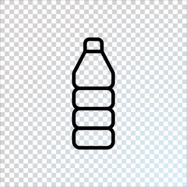 şişe düz simgesi, vektör, illüstrasyon