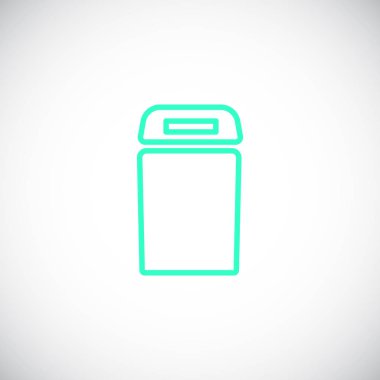 bin düz simgesi, vektör, illüstrasyon 