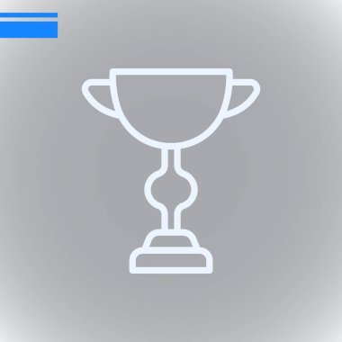 Kupası şampiyonu düz simgesi, vektör, illüstrasyon