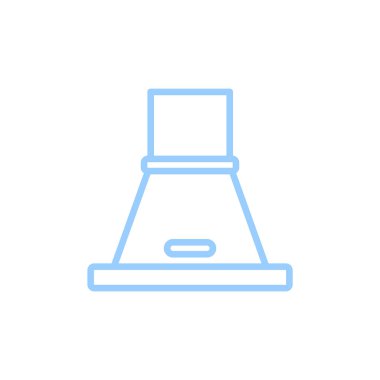 Ocak hood düz simgesi, vektör, illüstrasyon 