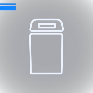 bin düz simgesi, vektör, illüstrasyon 