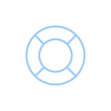 Lifebuoy düz simgesi 