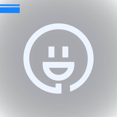 fiş düz simgesi, vektör, illüstrasyon şeklinde gülen