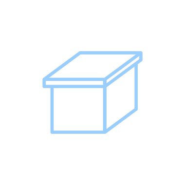 kutu düz simgesi, vektör, illüstrasyon