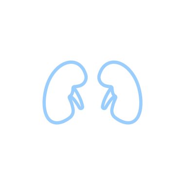 böbrekler düz simgesi, vektör, illüstrasyon