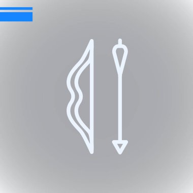 düz yay ve ok simgesi, vektör, illüstrasyon