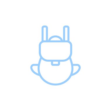 Sırt Çantası Düz Simgesi