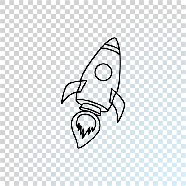 Flying rocket icon — Stock Vector