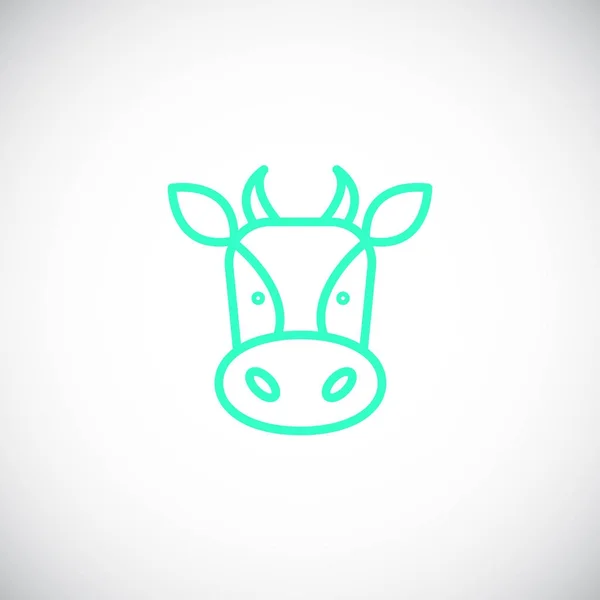 Ícone Plano Vaca Vetor Ilustração —  Vetores de Stock