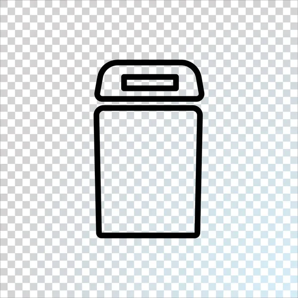 Bin Platte Pictogram Vector Illustratie — Stockvector