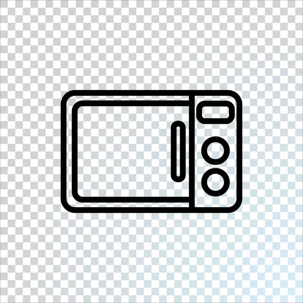 Microwave Flat Icon Vector Illustration — Stock Vector