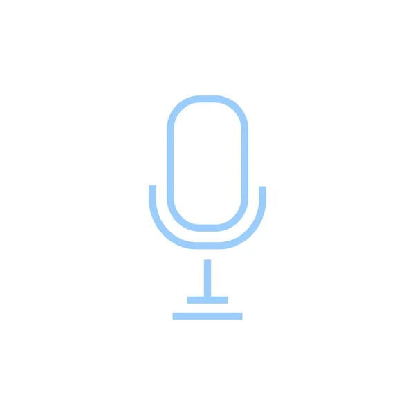 Microphone flat style icon — Stock Vector
