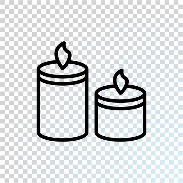 Kerzen Flaches Symbol Vektor Illustration — Stockvektor