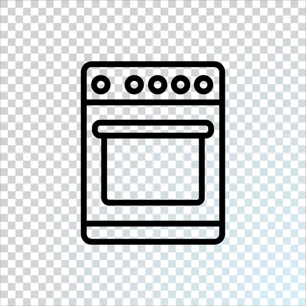 Backofen Flaches Symbol Vektor Illustration — Stockvektor