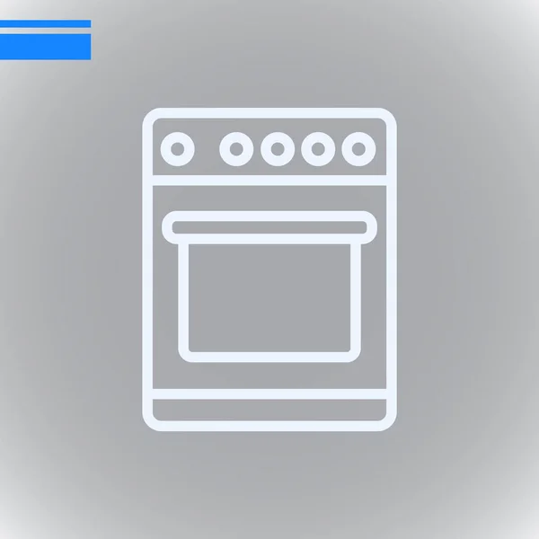 Oven Flat Icon Vector Illustration — Stock Vector