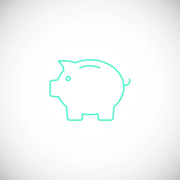 Piggy bank web pictogram — Stockvector