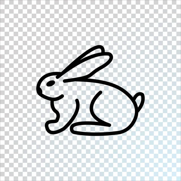 ウサギ フラット アイコン ベクトル イラスト — ストックベクタ