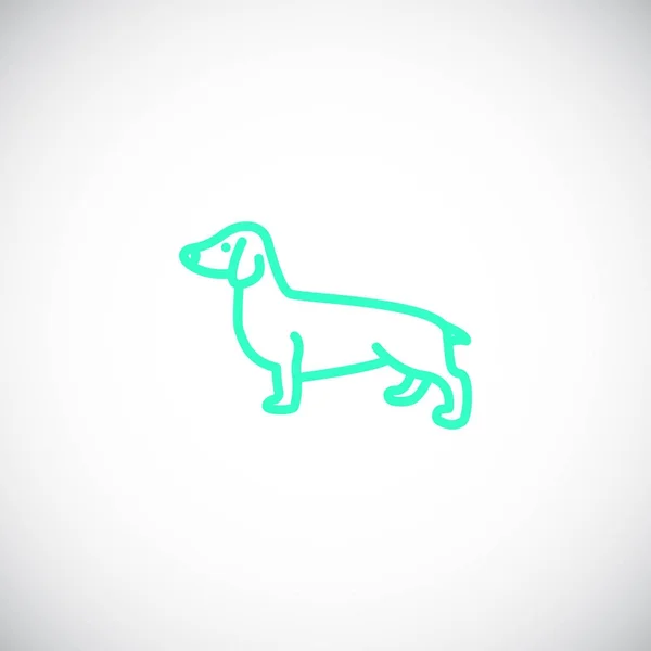 Ícone Cão Dachshund Ilustração Vetorial — Vetor de Stock